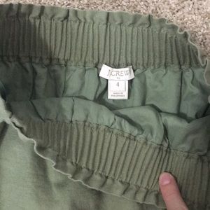 Olive green skirt with elastic waistband